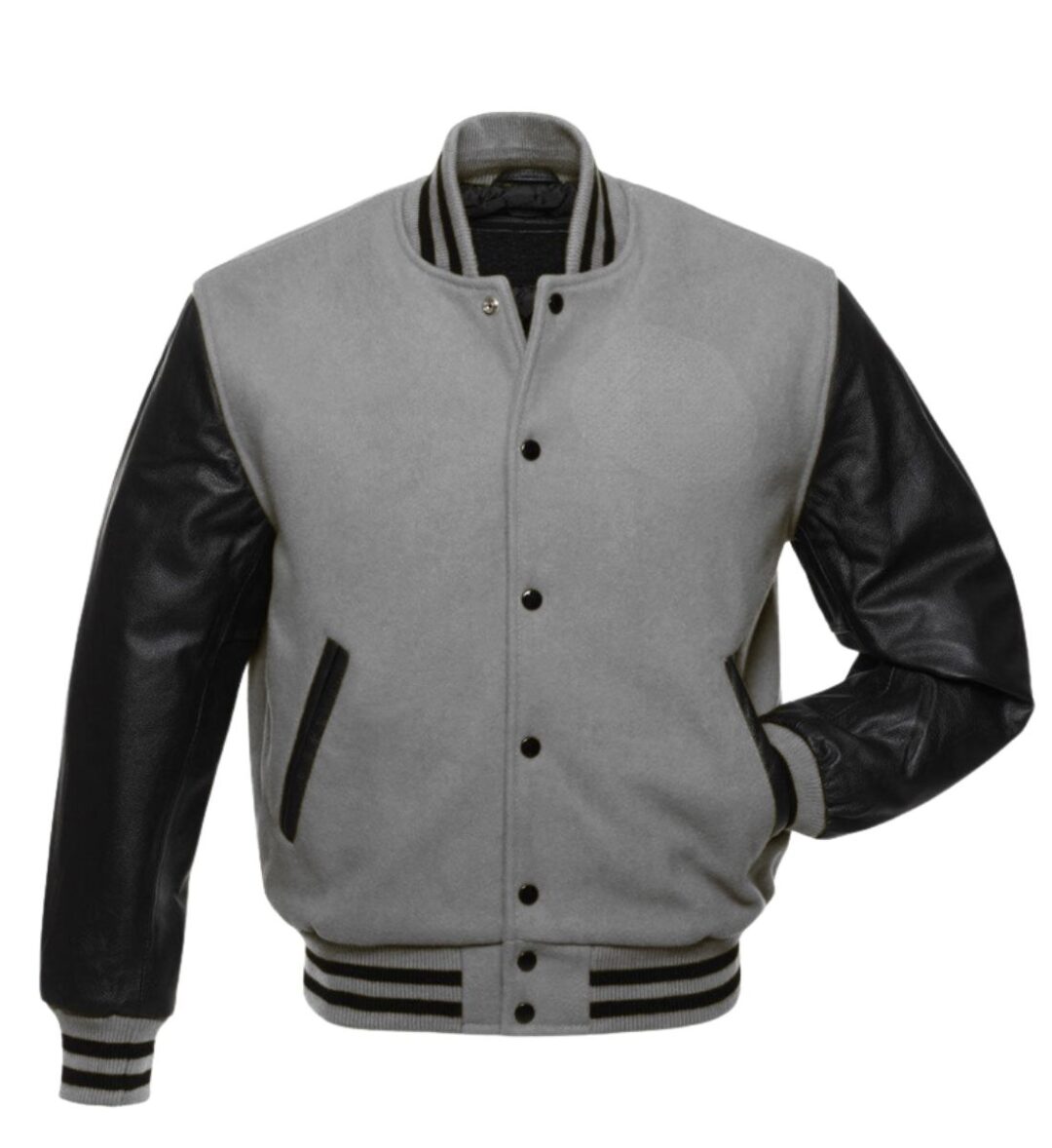 Varsity Jacket With Leather Sleeves ONCK-4902