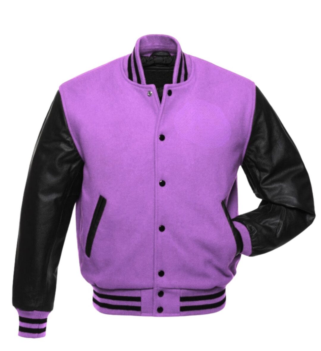 VarsityJacket With Leather Sleeves ONCK-4904