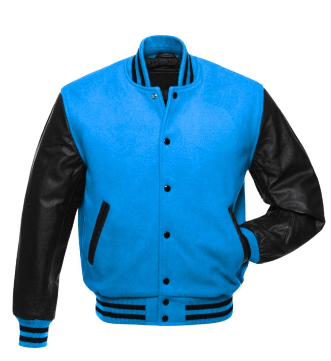 Varsity Jacket With Leather Sleeves ONCK-4905